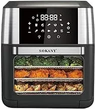 Sokany 8029 12L Smart Digital Commercial Air Fryer Cooker Oven, Silver, ABG12-AKS3-AMK56