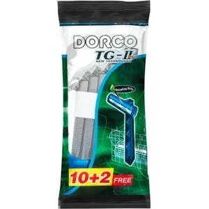 Dorco TG Two Plus TWIN BLADE FIXED HEAD - 10+2 FREE. Made In Vietnam