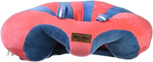 Mix & Max Microfiber Baby Sitting Pillow For Unisex-Watermelon&Blue-53*66*19cm