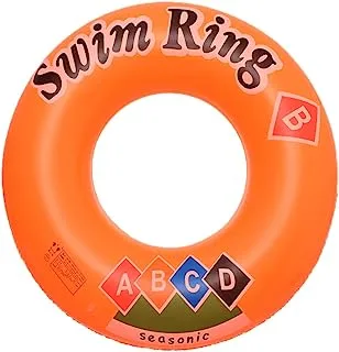 Generic Neoprene Circle Swimming Pool Inflatable Float With Letters Design For Swimming 70 CM - Orange