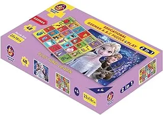 Educational and entertaining puzzle,GERMAN A.B.C PUZZLE & PLAY 2 IN 1 (Frozen) 48 PIECES