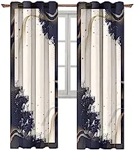 Naguib Selim M.C 360 OFFER 3D 2 Printed Curtain for Living Room and Bedroom, Multi Color, 280 * 140 cm