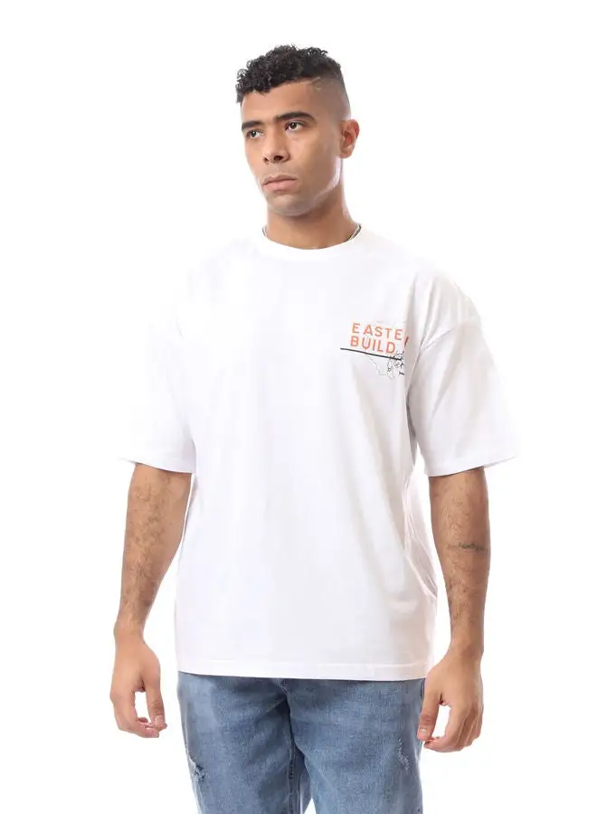 RAVIN White Short Sleeves Slip On Regular Tee