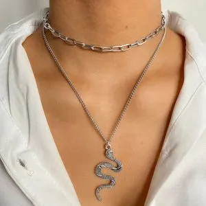 Snake Necklace Two Layers