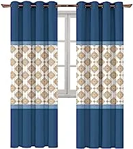 Naguib Selim M.C 288 OFFER 3D 2 Printed Curtain for Living Room and Bedroom, Multi Color, 280 * 140 cm