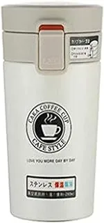 Premium Travel Coffee Mug Stainless Steel Thermos Tumbler Cups Vacuum Flask Water Bottle Tea Mug Beige