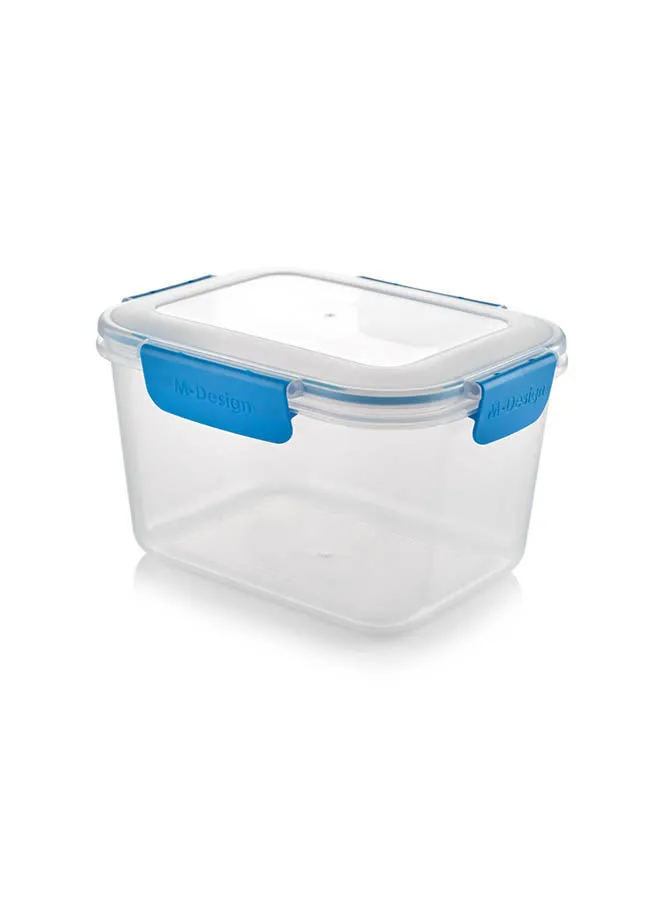 m-design 2.3L Food Container Clear with Blue Clips