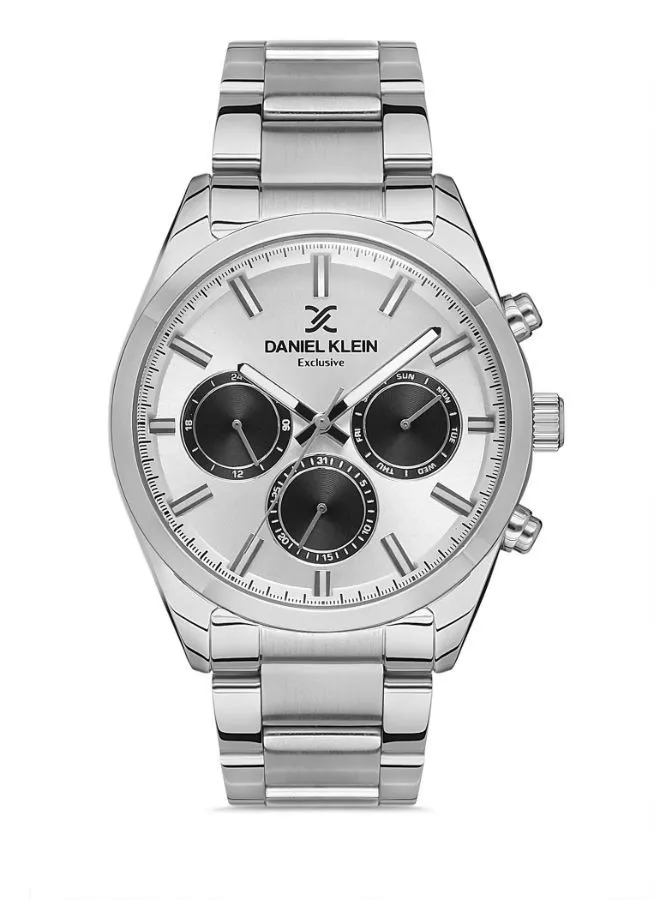 DANIEL KLEIN Stainless Steel daniel_klein Men Silver Dial round Chronograph Wrist Watch DK.1.13315-1