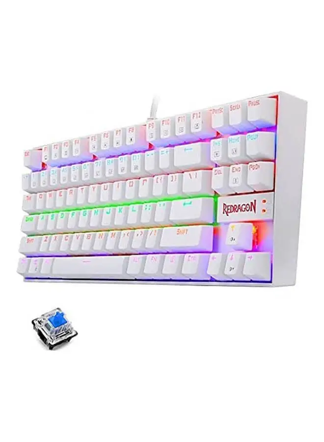 REDRAGON K552 Rainbow Mechanical Gaming Keyboard Blue Switch 87 Key Tkl Design