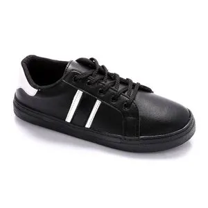 Roadwalker Lace Up Round Toe Sneakers For Men - Black