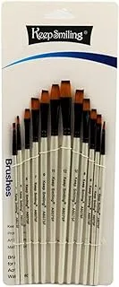 Drawing Brush Set 12 Pieces, Beveled Sizes Model A6075f