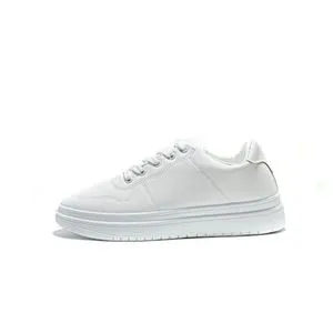 Desert Basic Lace-up Flat Sneakers For Men - White