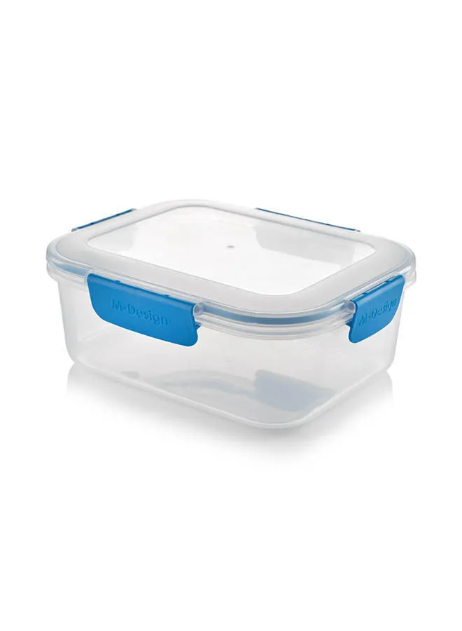 m-design 2.1L Food Container Clear with Blue Clips