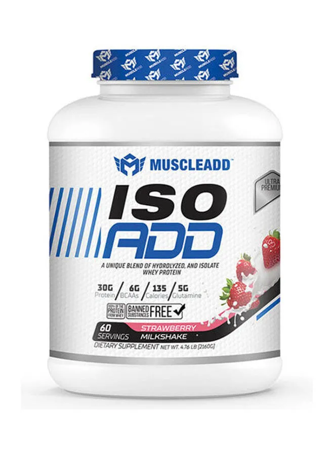 MUSCLEADD Muscle Add Iso Add-60Serv.-2160G.-Strawberry Milkshake