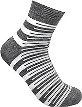 White Flower Cotton Classic Casual Socks For Men-Grey&White-40-45