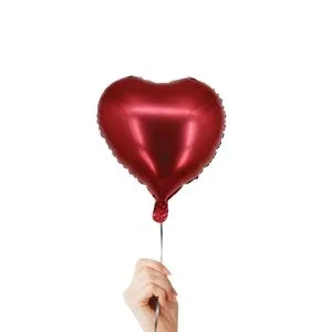 A Balloon Inflated With Air Or Helium - Heart Shape - Diameter 45 Cm