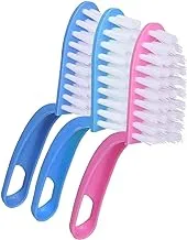 Multipurpose Plastic Fish and Vegetable Cleaning Brush Set, 3 Pieces, Multi Color