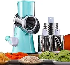 Generic Vegetable Chopper Mandoline Slicer Cutter Chopper and Cheese Grater Handheld with 3 Interchangeable Shape Stainless Steel Drums