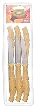 Knife set with plastic handle, 6 pieces beige