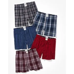 American Eagle  Plaid Stretch Boxer Short 5-Pack