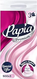 Papia Facial Tissue - PE MultiPack - 3 Ply - 500 X 3 - premium 