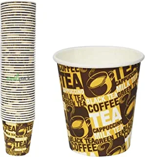 50 Disposable paper cup (9 oz) For Coffee, Tea, Hot Chocolate, Drinks Juice, For Party, Birthday, Event