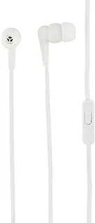 Yookie YK15 Plastic Wired Earphone With Modern Design And Microphone - White Headphones Headset