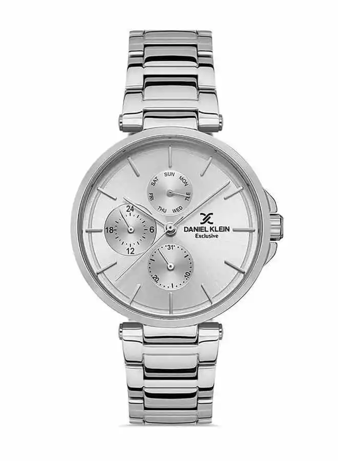 DANIEL KLEIN Stainless Steel daniel_klein women Silver Dial round Analog Wrist Watch DK.1.13234-1