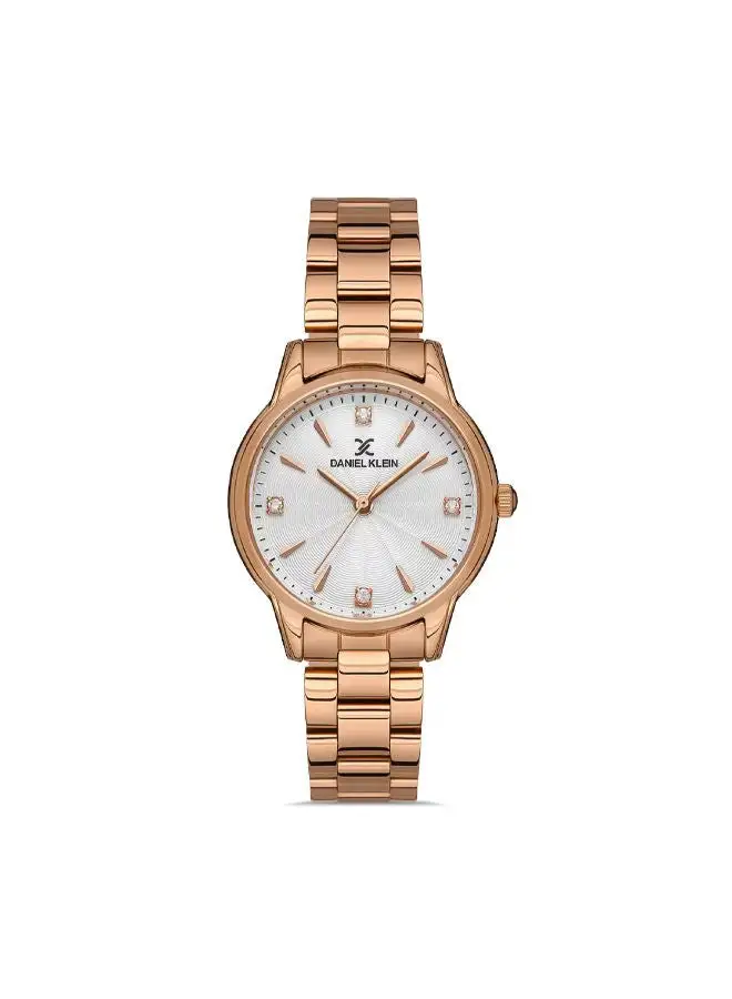 DANIEL KLEIN Stainless Steel daniel_klein women White Dial round Analog Wrist Watch DK.1.13247-3