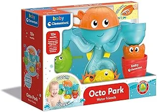 Clementoni 17458 animales octo park-water friends, game, shower baby animal new born floating bath toy for kids 10 months, multicoloured