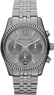 Michael Kors Watch for Men, Quartz Movement, Analog Display, Silver Silver Strap-MK5709