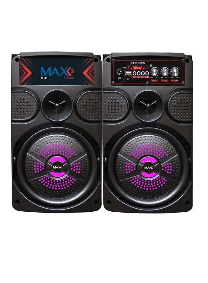 Max Series Max Subwoofer Speaker, Bluetooth, Black, M-4S