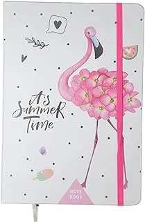 HardCover Flamingo دفتر ملاحظات أبيض A5 