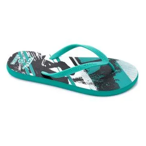 Activ Surfing Vibes Patterned Green, White & Black One Thong Flip Flop