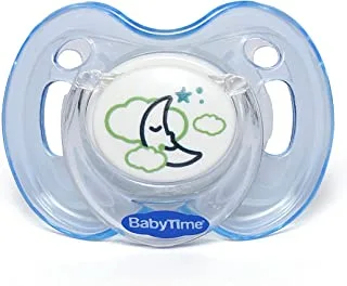 Baby Time Baby Accessories BT149 Silicone round. Soother Candy With a cover No 1 Blue 1.0 Piece