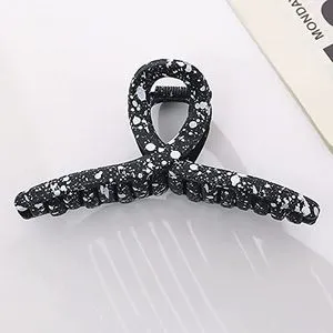 Black White Dots Women Girls  Hair Claw