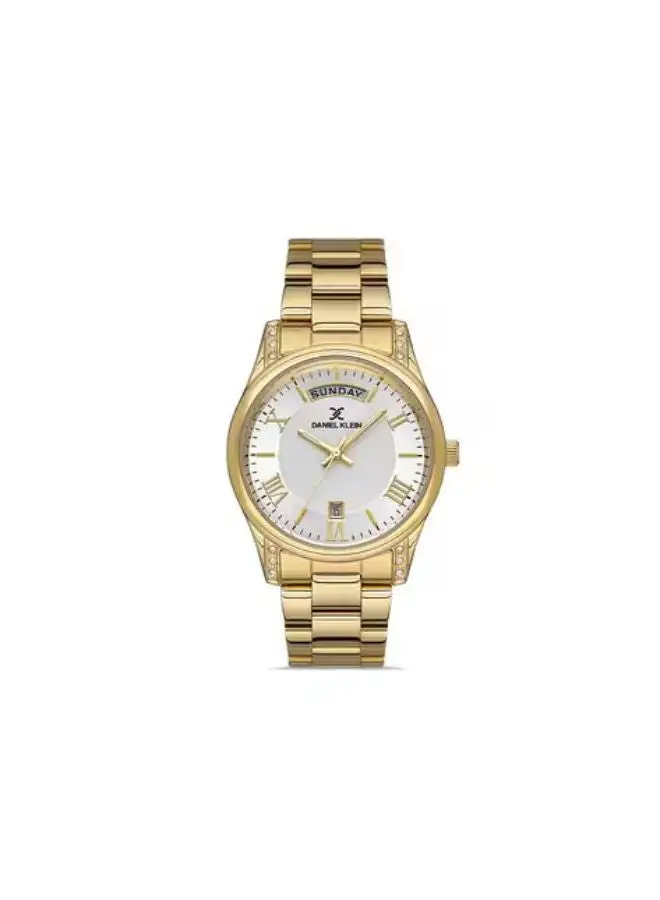 DANIEL KLEIN Stainless Steel daniel_klein women White Dial round Analog Wrist Watch DK.1.13227-4