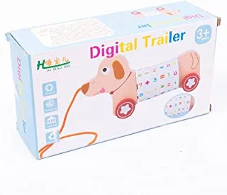 Generic Plastic Digital Trailer With Dog Design For Kids - Multi Color