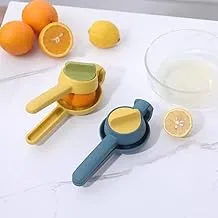 Generic high quality plastic lemon squeezer orange juicer Dual-Action Citrus Press, Lemon Lime Orange Juicer, No Pulp or Seeds, Heavy Duty Manual Hand Juicer Press, Fruit Squeezer (blue or Yellow))