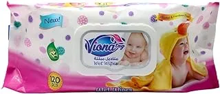 Viona Tag Wet Wipes Ultra Soft Alcohol&Paraben Free PH Balanced -120 Pieces