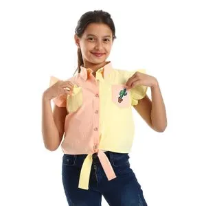 Bongo Simon & Yellow Tie-able Girls Shirt