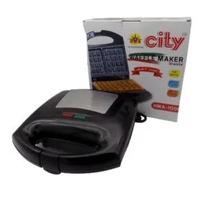 City Waffle Maker - Black - 750w