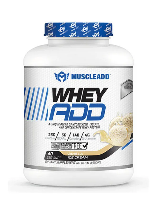 MUSCLEADD Muscle Add Whey Add-60Serv.-2100G-Vanilla Ice Cream