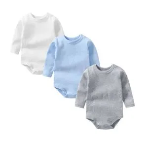 Funny Bunny - (3) Basic Sleeves Snap Closure Bodysuit - New Born