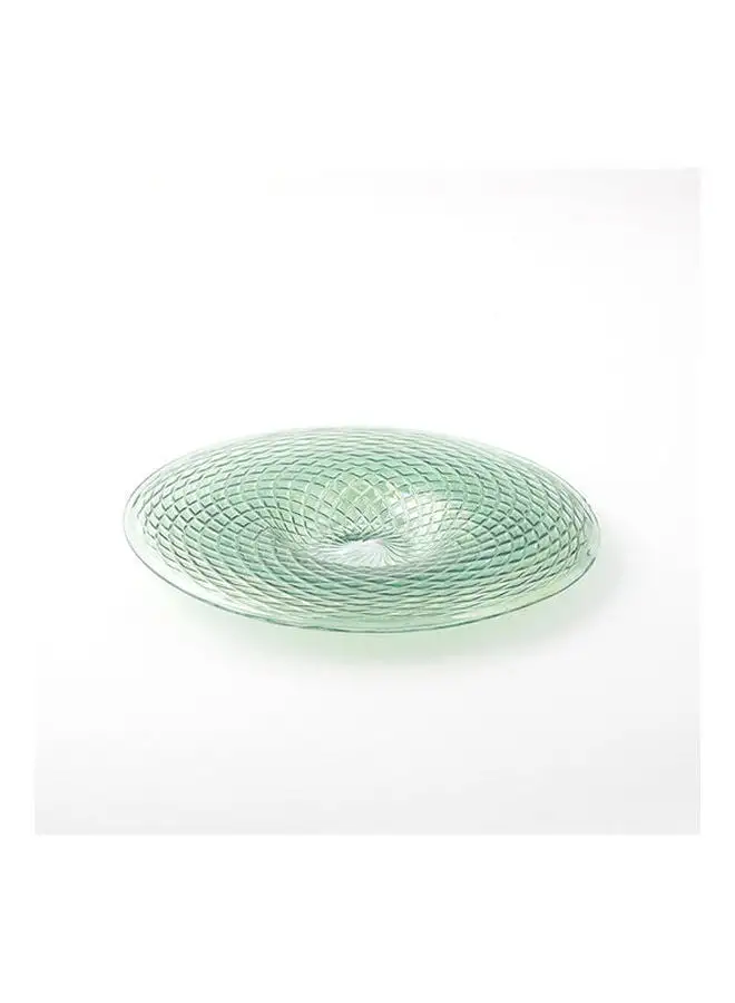 ricrac Rantooly  Hand Blown Glass Serving Plate