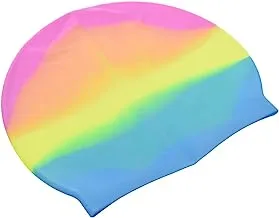 Generic Silicone Watertight Swim Cap With Long Lasting And Water Resistant For Adults - Multi Color