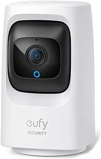 كاميرا Eufy Mini IndoorCam ، كاميرا أمان داخلية Pan & Tilt ، كاميرا مع ملحق Wi-Fi ، AI للإنسان والحيوانات الأليفة ، متوافق مع المساعدين الصوتيين ، رؤية ليلية ، تتبع الحركة.