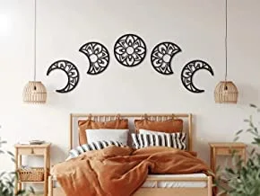 Lunation Moon Wood Sticker wall art - Set of 5 Each 30x30