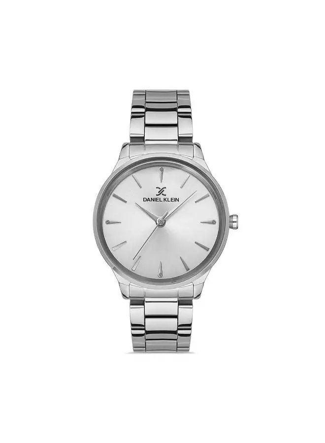 DANIEL KLEIN Stainless Steel daniel_klein women Silver Dial round Analog Wrist Watch DK.1.13250-1