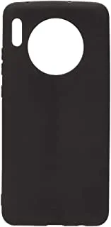 Generic Silicone Back Cover Protector With Plain Design For Huawei Mate 30 - Black